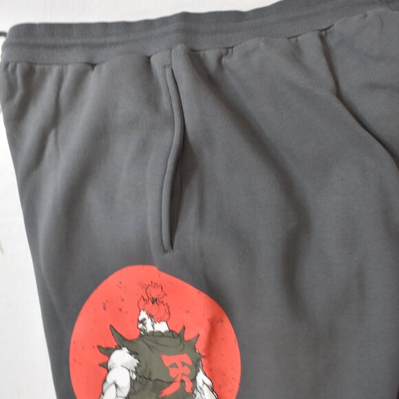 Graph Mens Capcom Street Fighter Akuma Kanji Image Jogger Pants New - Picture 7 of 9